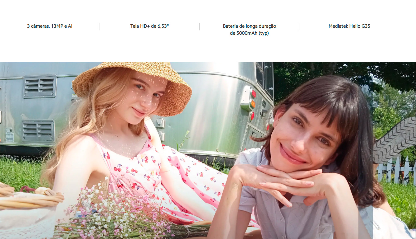 Smartphone Xiaomi Redmi 9C 64GB 3GB RAM Tela 6,53